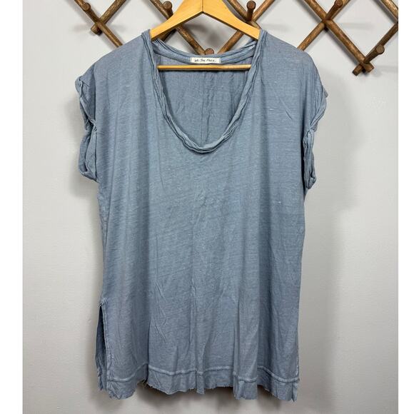 Free People Under the Sun Tee in Denim Grey Women's Size S - Picture 2 of 10